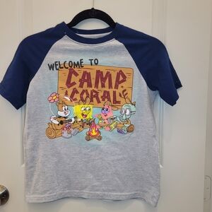 Kids Spongebob Camp Coral Tshirt sz Med 10/12